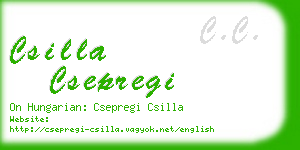 csilla csepregi business card